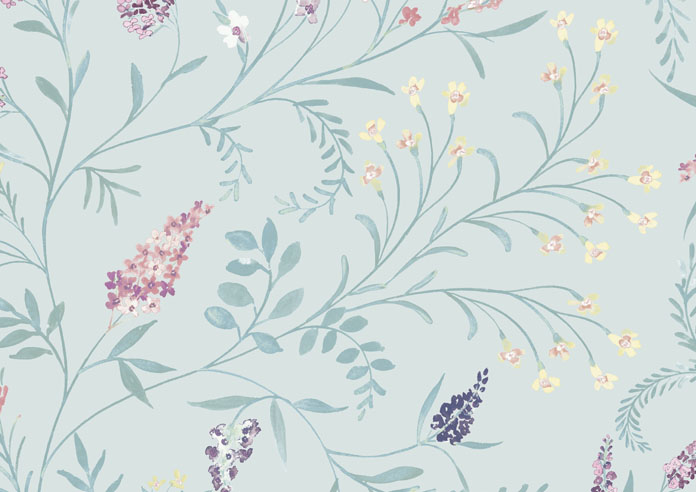 Summer Meadow, Opal Blue - Twist&Fit Roller Blind - Image 6